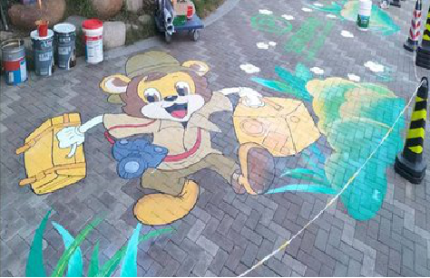 海宁夏季画地面彩绘会遇到的问题