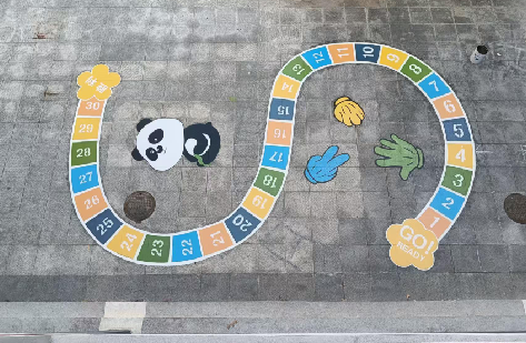 海宁地面游戏彩绘