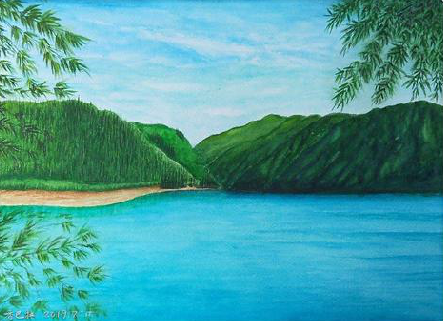 海宁在墙绘中，如何绘画绿水青山？