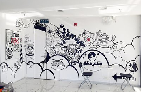 海宁手绘墙并非传统涂鸦。